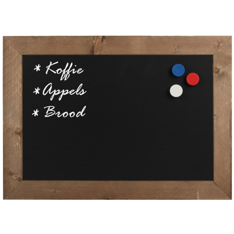 Krijtbord Magnetisch Hout Bruin 50x70 cm