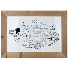 Whiteboard Steigerhout 70x90 cm Overview Sfeer