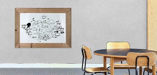 Whiteboard Steigerhout