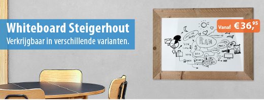 Whiteboard Steigerhout